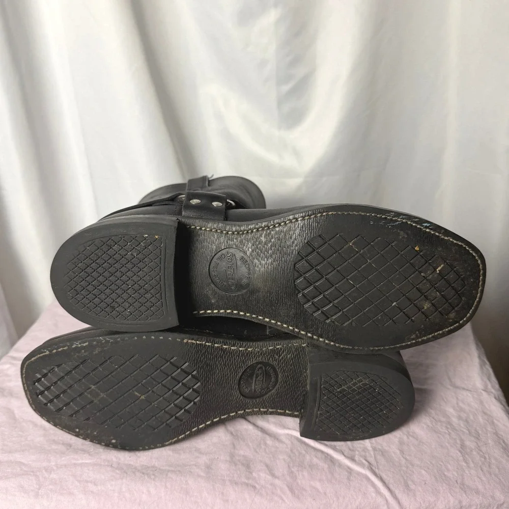 VTG Frye Harness 8R Men's 11M Black Leather Engineer Boots Made in USA Moto Work